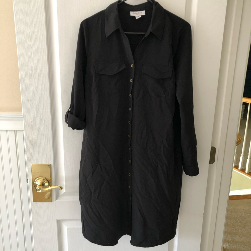 Shirt dress with tie, maternity